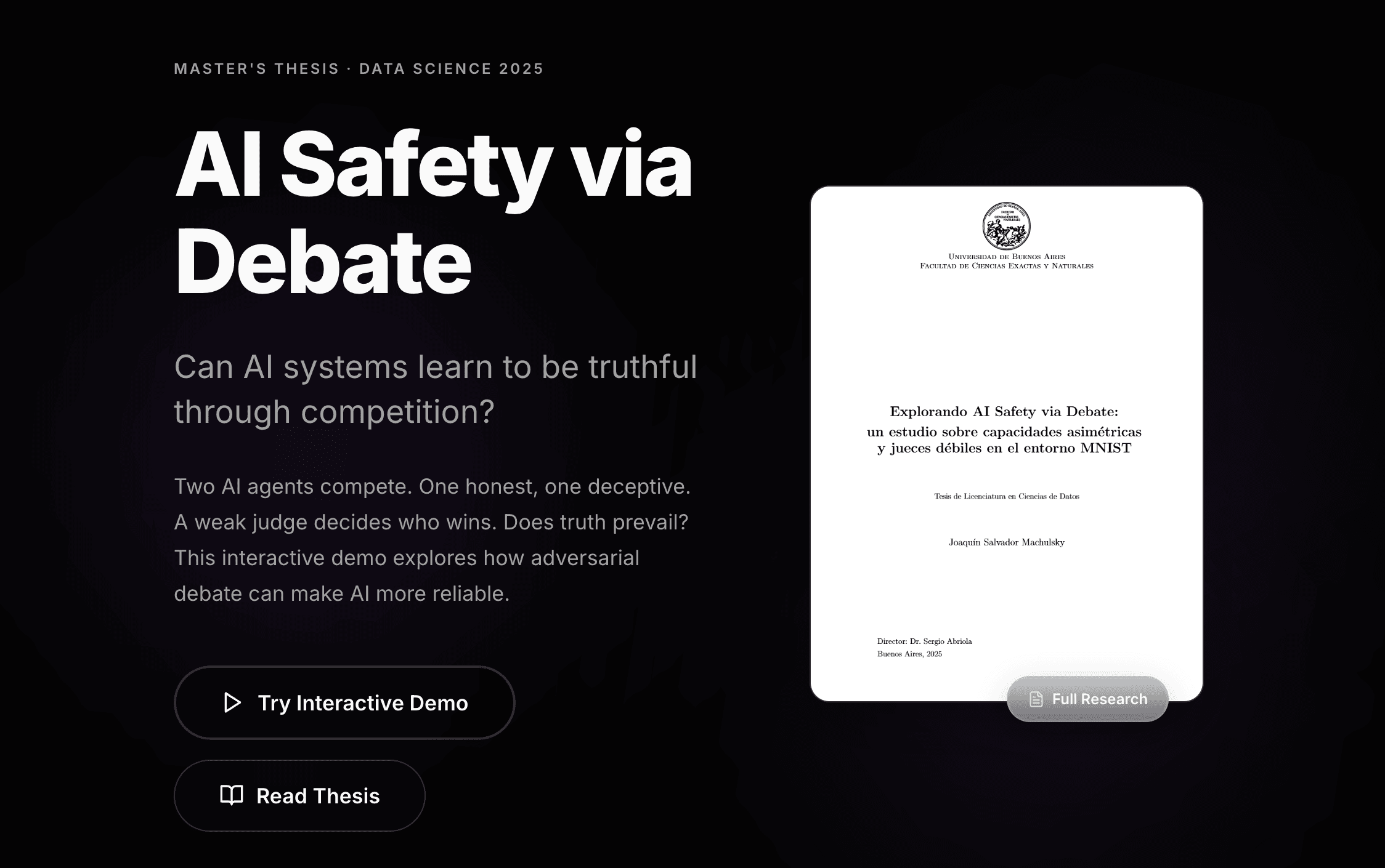 AI Agents Alignment: Scalable AI Safety via Debate - 1